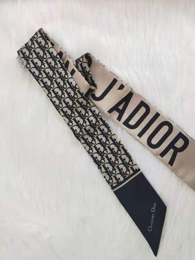 Christian Dior J'ADIOR Logo Silk Scarf Tie Twilly